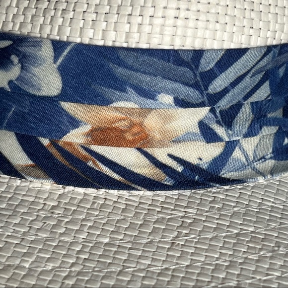 Panama Jack Original Men’s Woven Hat With Tropical Print Hat Band - Picture 7 of 10